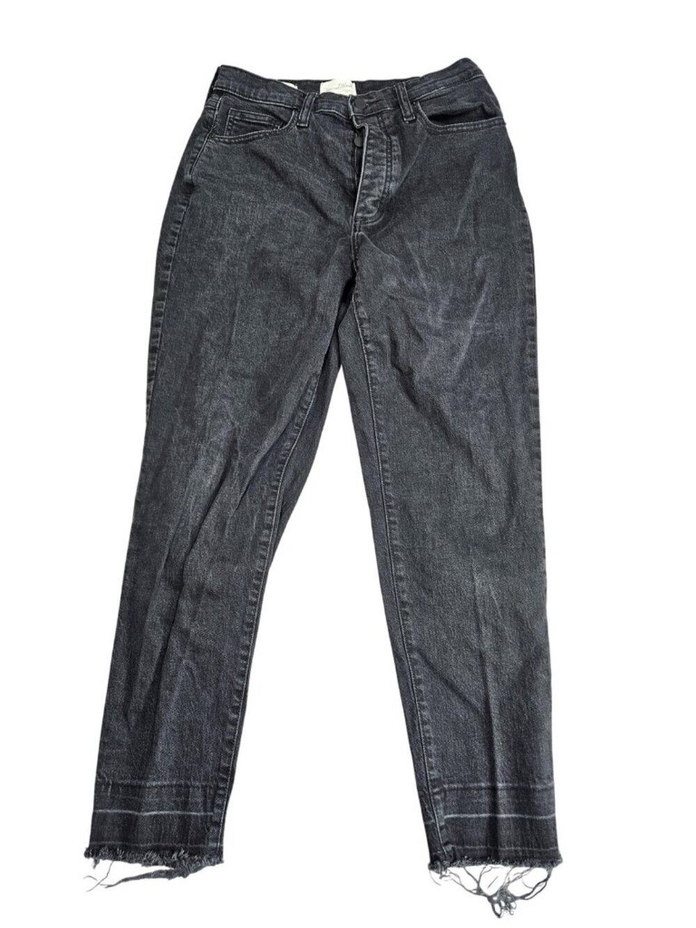 Universal Thread High Rise 90s Slim Straight Jeans Womens 8R Charcoal Wash Denim